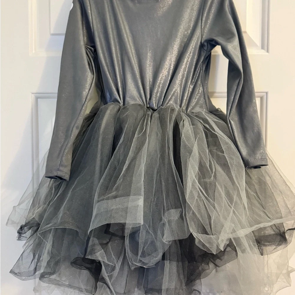 Pottery Barn Kids Silver Tutu Dress Skeleton Costume - Picture 6 of 14